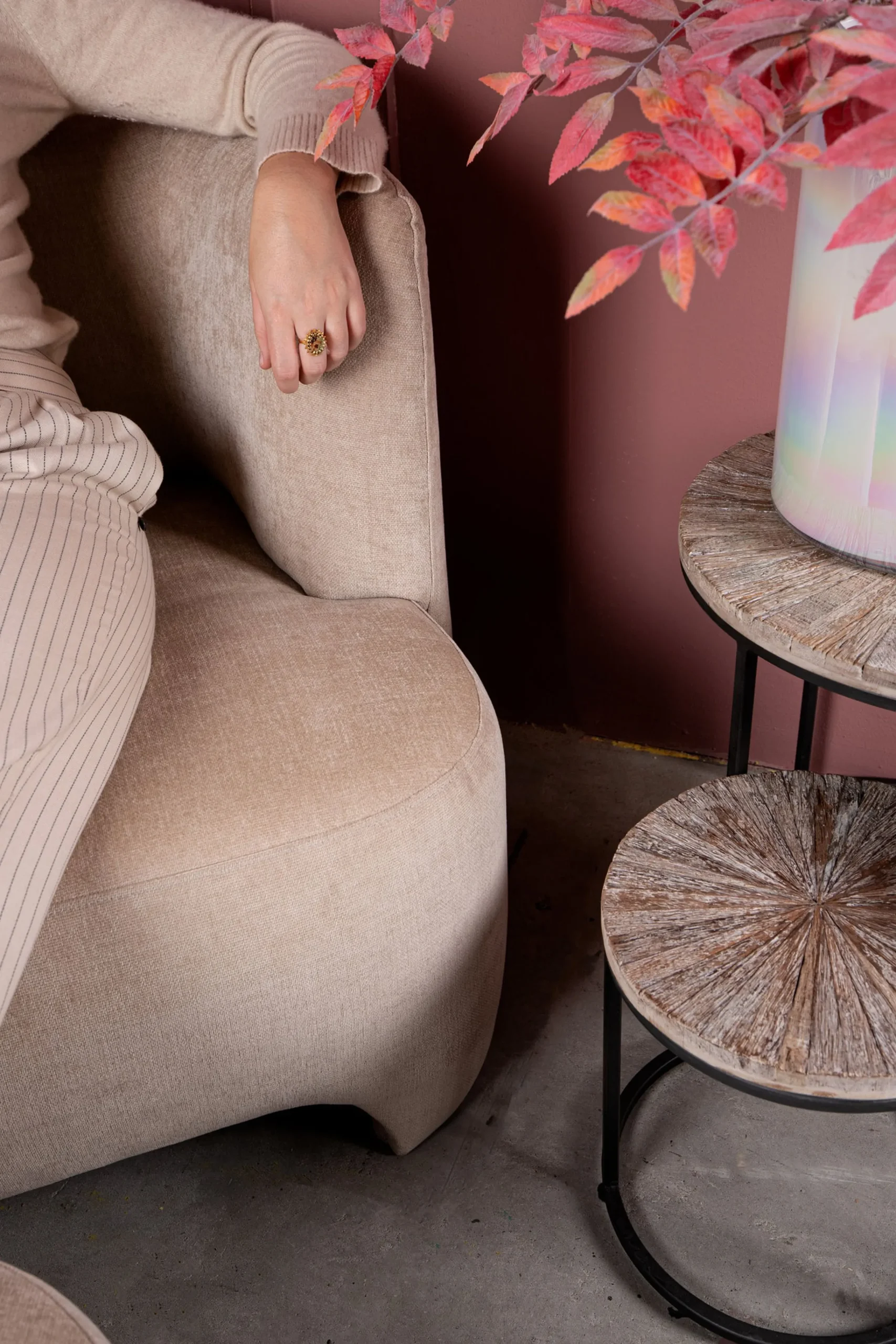 Vintage Couchtisch Natural Chic recyceltes Ulmenholz Klein-PTMD Hot