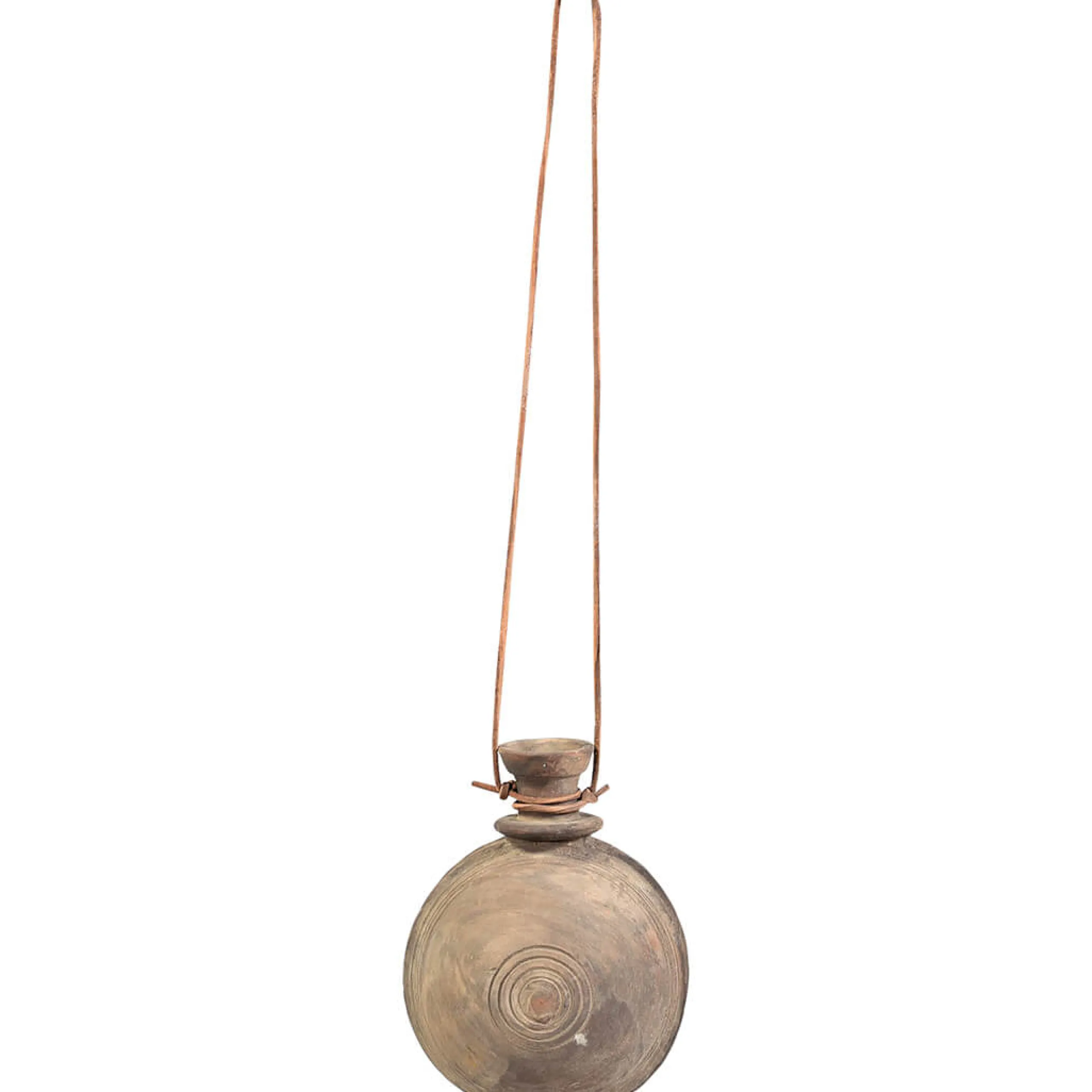 Vintage Deko Tonflasche mit Lederband-Vintagehaus Best