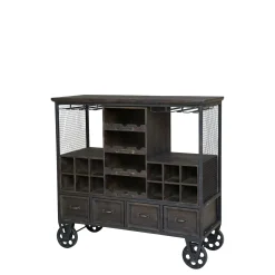 Vintage Hausbar Barwagen Barschrank Old Barn Industrial auf Rädern-Chic Antique Best