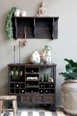 Vintage Hausbar Barwagen Barschrank Old Barn Industrial auf Rädern-Chic Antique Best