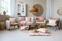 Vintage Hängelampe Chateau Rattangeflecht Mangoholz-Chic Antique Outlet