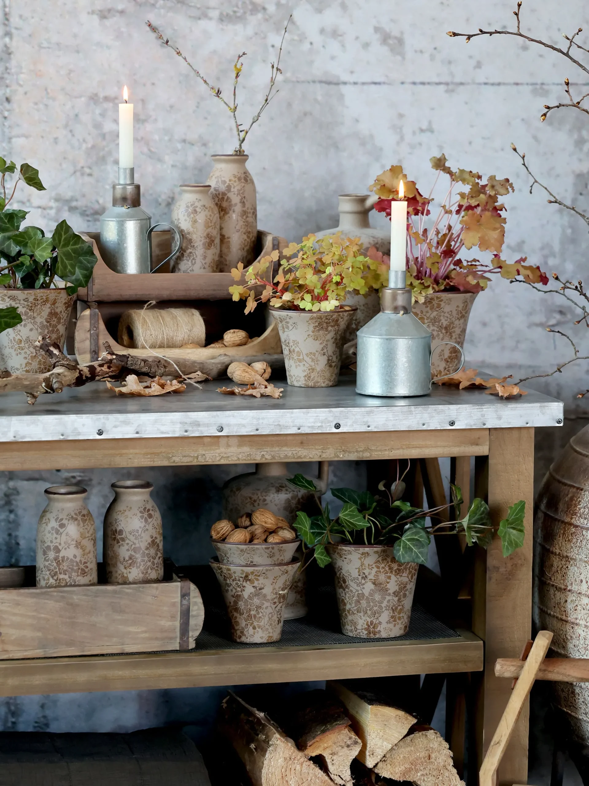 Vintage Kücheninsel Anrichte Gaspard Holz Zinkplatte-Chic Antique Hot