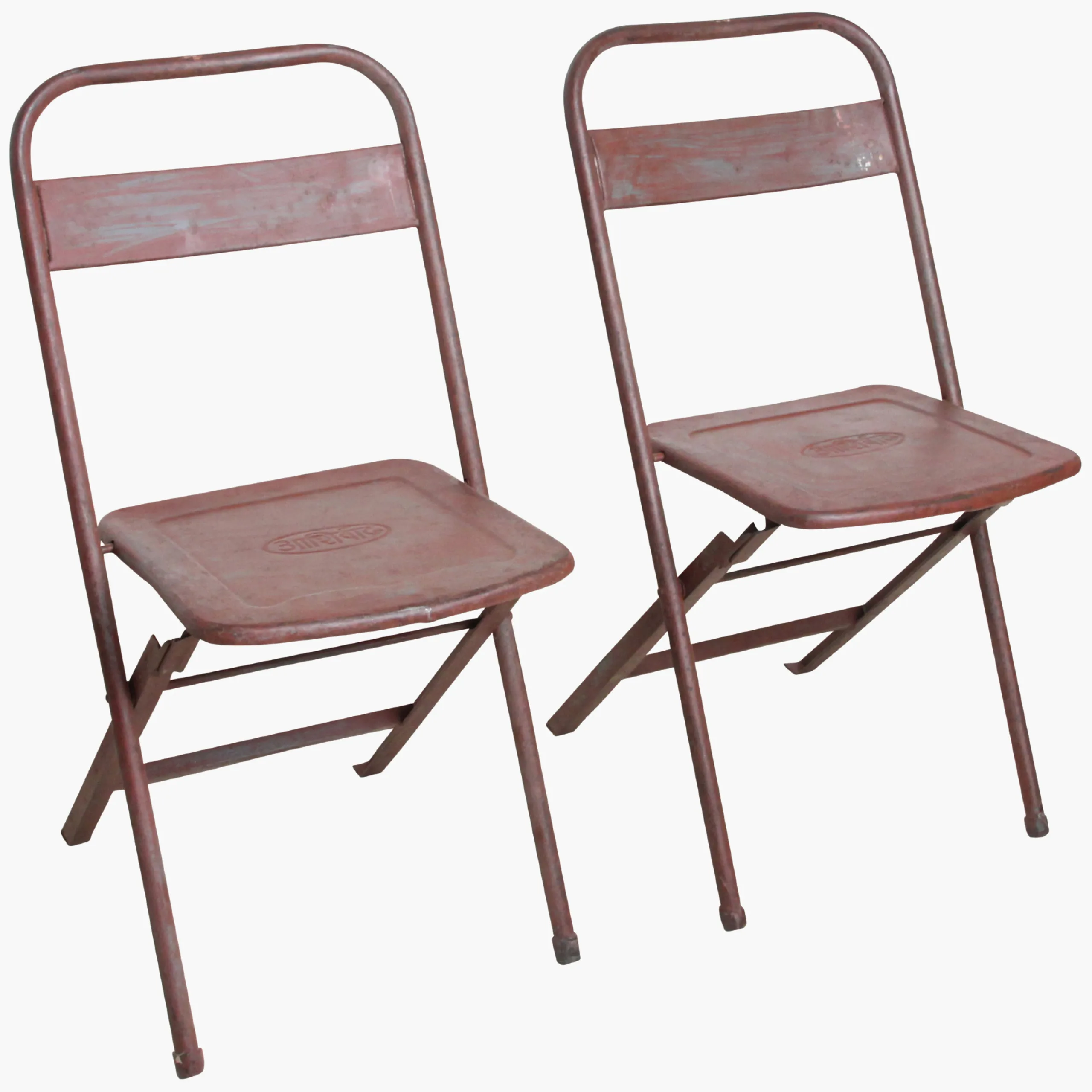 Vintage Klappstuhl Easy Balkonstuhl Esszimmerstuhl Antik-Rot Outdoor-Raw Materials Clearance