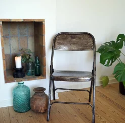 Vintage Klappstuhl Easy Balkonstuhl Esszimmerstuhl Anthrazit Outdoor-Raw Materials Online