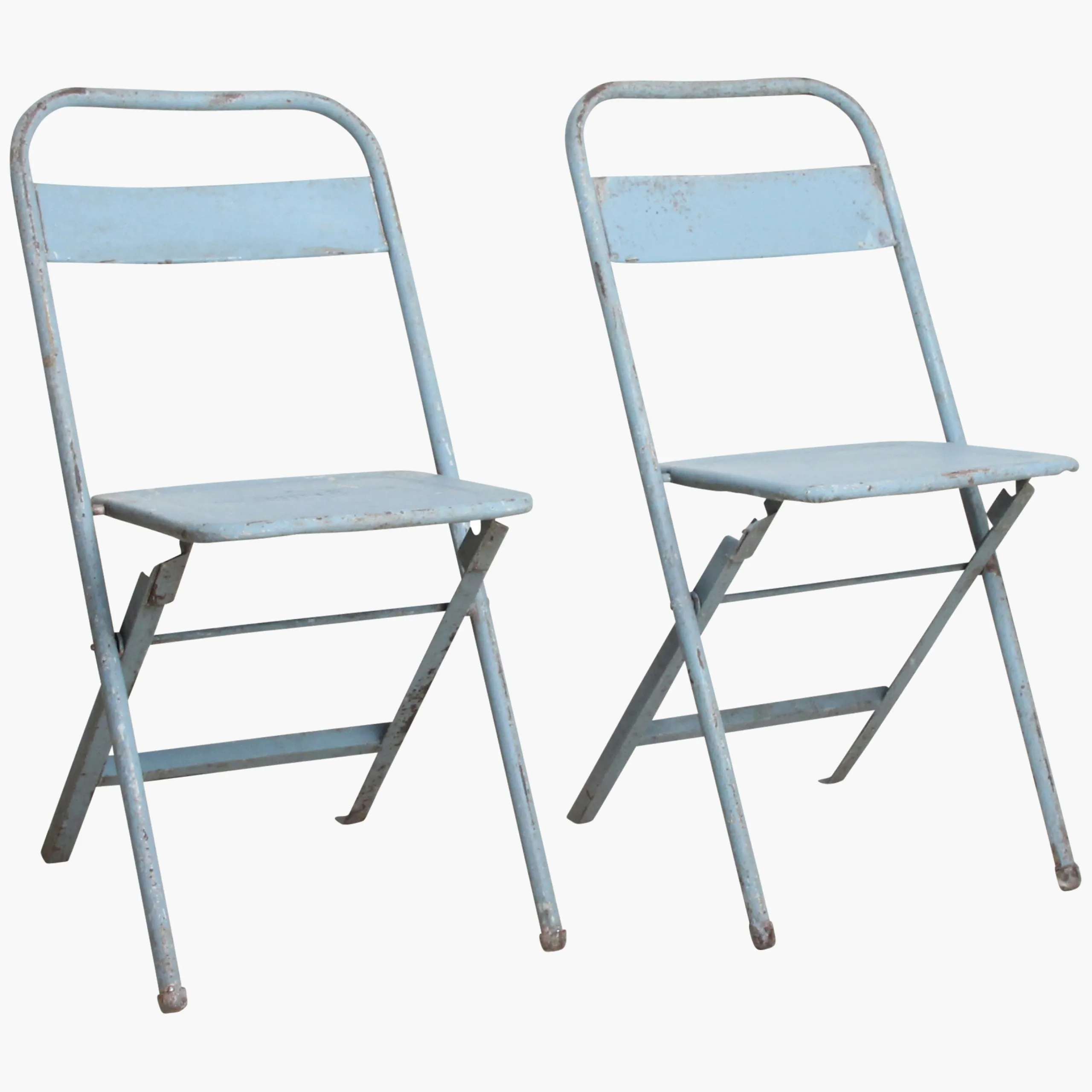 Vintage Klappstuhl Easy Balkonstuhl Esszimmerstuhl Hellblau Outdoor-Raw Materials New