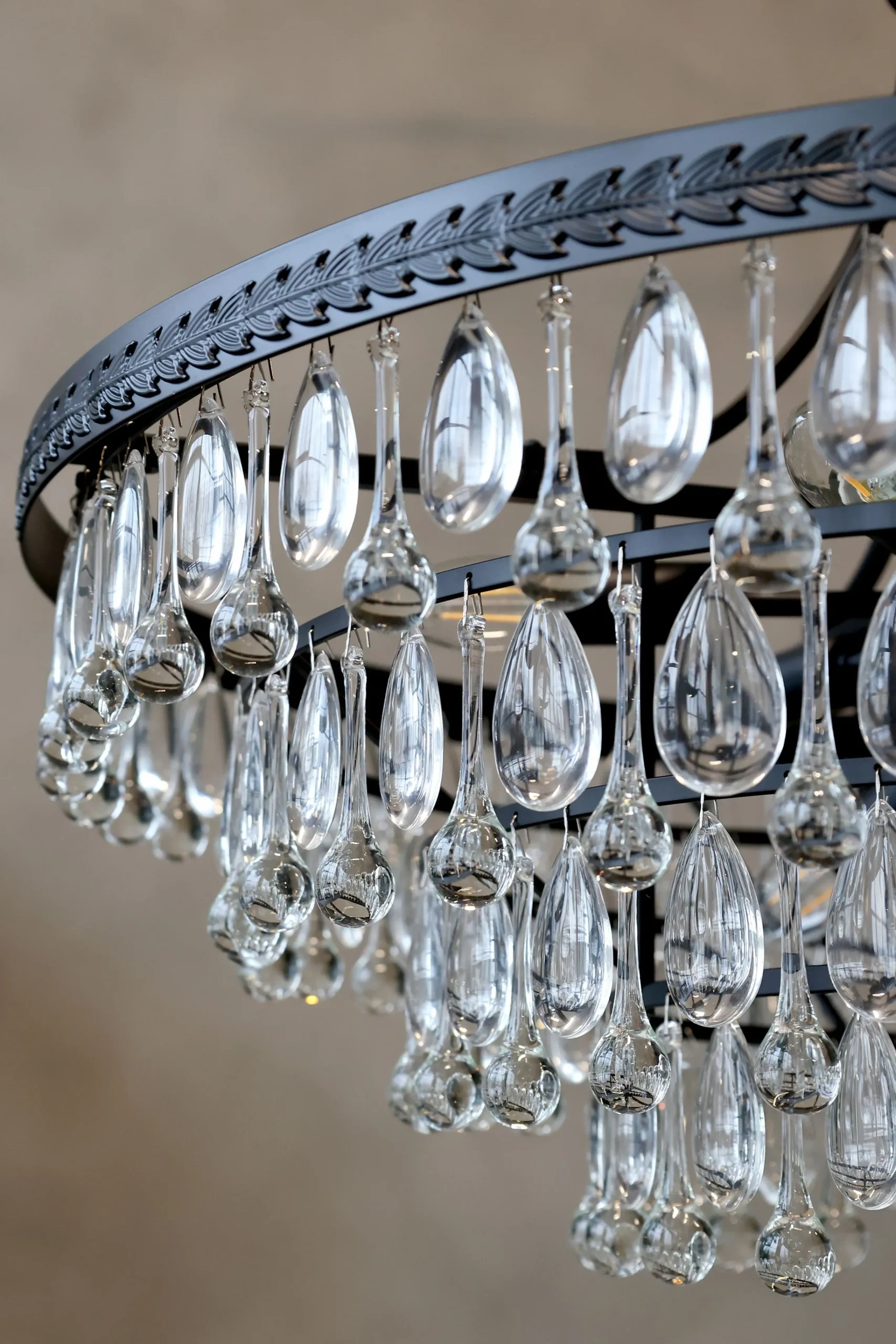 Vintage Kronleuchter Hängelampe Versailles Glasprismen Ø 90 cm-Chic Antique New