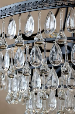 Vintage Kronleuchter Hängelampe Versailles Glasprismen Ø 90 cm-Chic Antique New