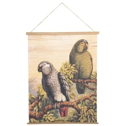 Vintage Leinwandbild Papageien Faunadruck 65/50 cm-Vintagehaus Accessoires New