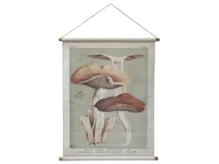Vintage Leinwandbild Pilze Französischer Floradruck 97/76 cm-Chic Antique Best