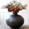 Vintage Metall Vase Antik Deko Vase Nieten-Vintagehaus Accessoires Online
