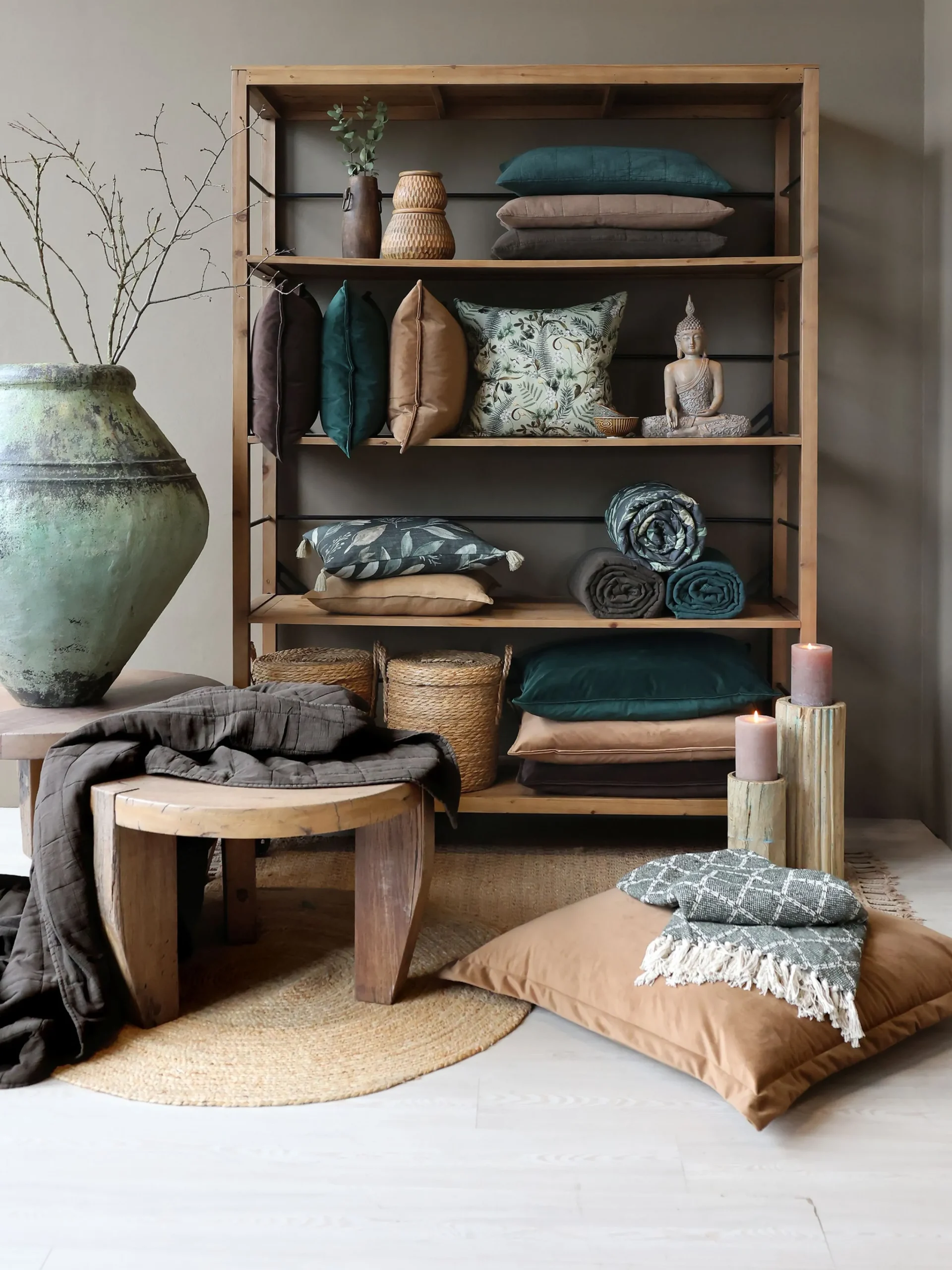 Vintage Regal Cédric Bücherregal auf Rädern 200x150 cm-Chic Antique New