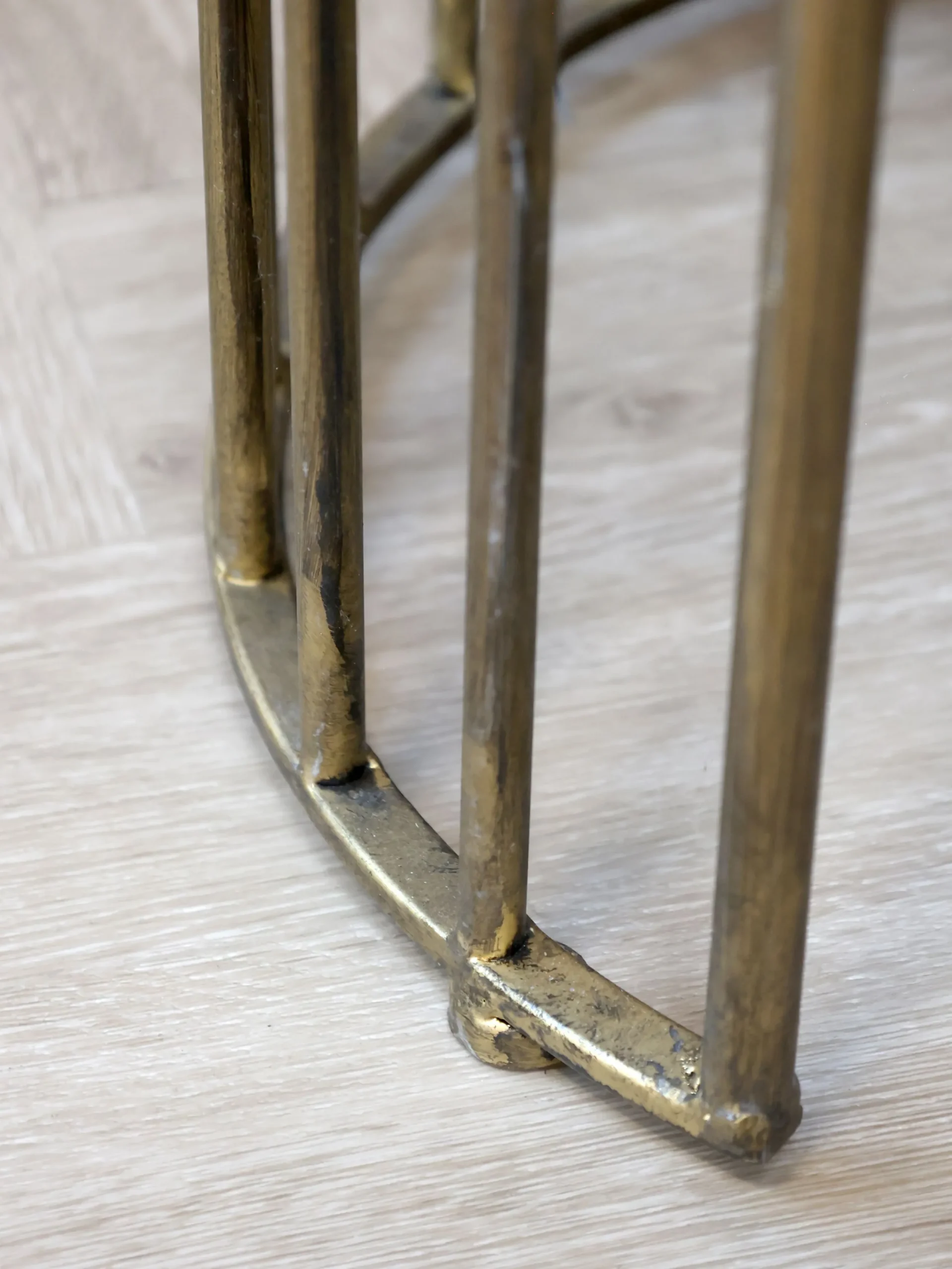 Vintage Regal Standregal Vincent Oval Antik Messing Finish-Chic Antique Best