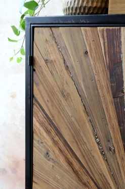 Vintage Schrank Hochkommode Beam Industrial Recyceltes Holz-Chic Antique Hot