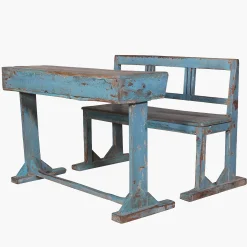 Vintage Schulbank Indien Recyceltes Holz Used-Raw Materials Outlet