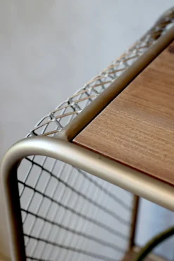 Vintage Servierwagen Konsoltisch Barwagen Élian Gold-Chic Antique