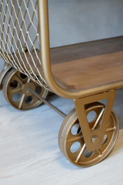 Vintage Servierwagen Konsoltisch Barwagen Élian Gold-Chic Antique