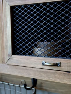 Vintage Wandregal Etienne 2 Schubladen, Fach und 3 Haken-Chic Antique Clearance