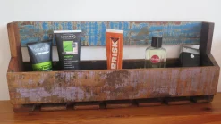 Vintage Wandregal Glashalter Küche Bad Bunt-Raw Materials Discount