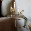 Vintage Wandtisch Nachtisch Antik-Gold Metall Schwenkbar Groß-Chic Antique
