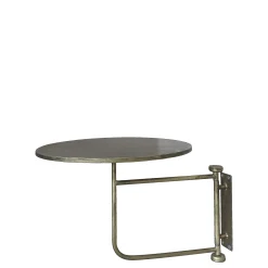 Vintage Wandtisch Nachtisch Antik-Gold Metall Schwenkbar Groß-Chic Antique