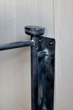 Vintage Wandtisch Nachttisch Schwarz Holz schwenkbar-Chic Antique Discount