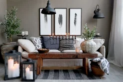 Vintage Wandtisch Nachttisch Schwarz Holz schwenkbar-Chic Antique Discount