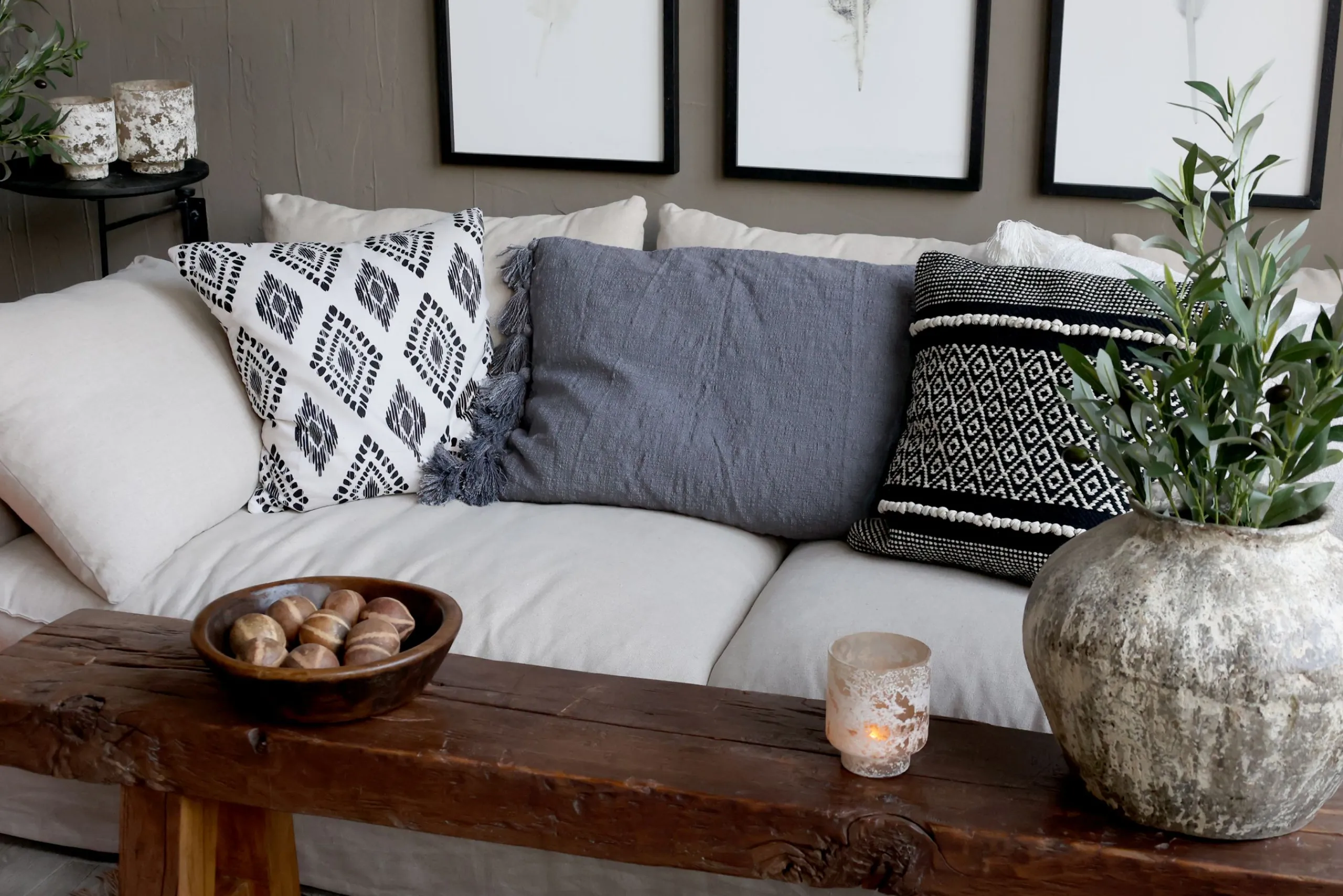 Vintage Wandtisch Nachttisch Schwarz Holz schwenkbar-Chic Antique Discount