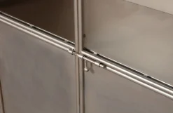 Vitrine Industrial Vintage Astoria Metall Glas Champagner-BePureHome Best