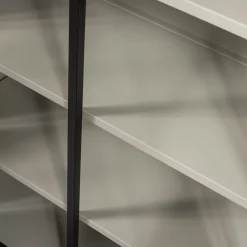 Vitrine Metallschrank Exhibit XL 3-türig Industrial Metall Glas Schwarz-BePureHome Discount