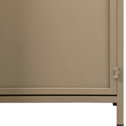 Vitrine Metallschrank Exhibit Industrial Metall-Glas Khaki 170-BePureHome New