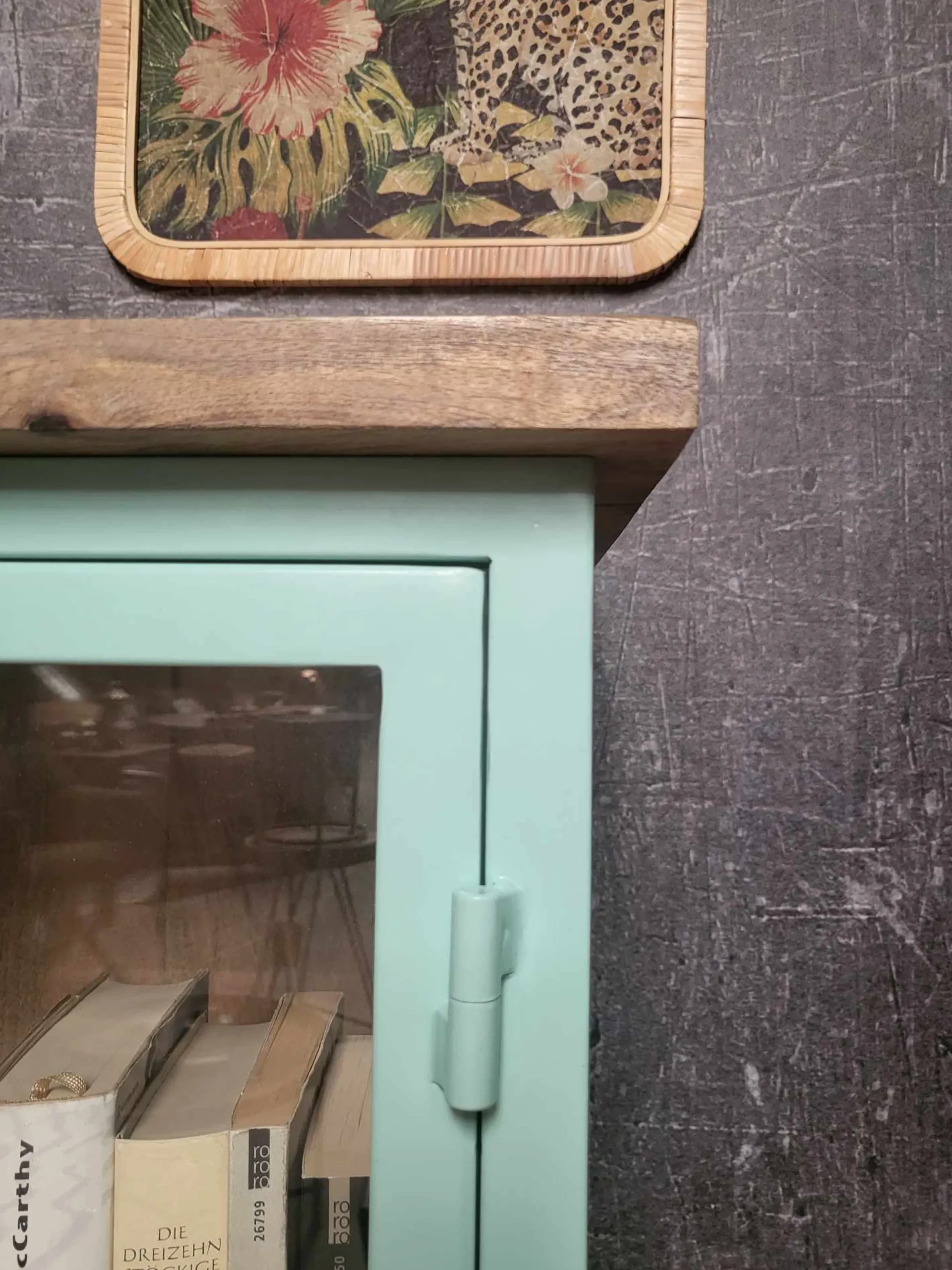 Vitrine Provence Vintage Metallkorpus Holz Azure 130-Vintagehaus New