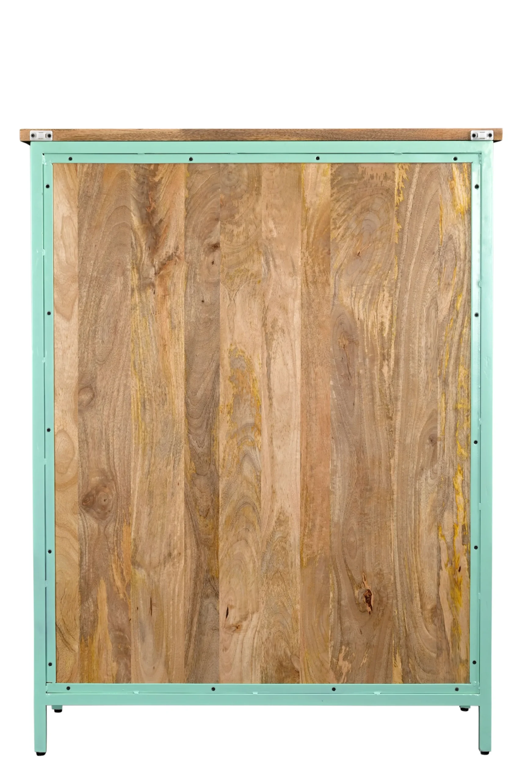 Vitrine Provence Vintage Metallkorpus Holz Azure 130-Vintagehaus New