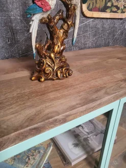 Vitrine Provence Vintage Metallkorpus Holz Azure 130-Vintagehaus New