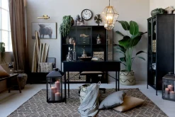 Vitrine Purist Vintage Industrial Metall/Glass Schwarz 180-Chic Antique Discount