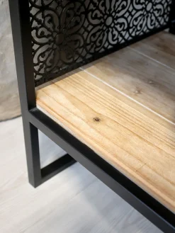 Vitrine Vence Industrial Ornament Metall Holz Glas-Chic Antique Discount