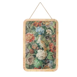 Wandbild Italienische Romantik Flora & Fauna Rattanrahmen Taube-PTMD Best