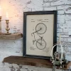 Wandbild Vintage Fahrrad Schwarzer Rahmen-Chic Antique Discount