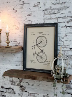 Wandbild Vintage Fahrrad Schwarzer Rahmen-Chic Antique Discount