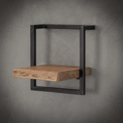 Wandregal Baumkante Akazie Edge Metall 30/30-Vintagehaus
