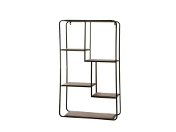 Wandregal Wooden Shelf Industrial Schwarz 90/50-Chic Antique Best