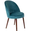 Retro Esszimmerstuhl Barbara Samt Petrol-Zuiver Outlet