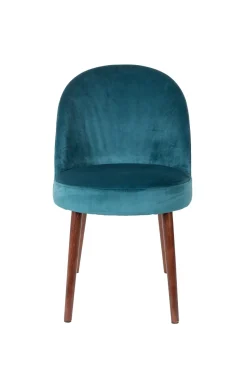 Retro Esszimmerstuhl Barbara Samt Petrol-Zuiver Outlet