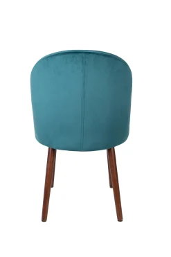 Retro Esszimmerstuhl Barbara Samt Petrol-Zuiver Outlet