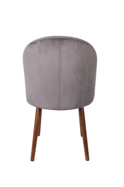 Retro Esszimmerstuhl Barbara Samt Grau-Zuiver Discount