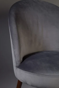 Retro Esszimmerstuhl Barbara Samt Grau-Zuiver Discount