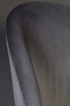 Retro Esszimmerstuhl Barbara Samt Grau-Zuiver Discount