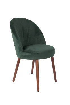 Retro Esszimmerstuhl Barbara Samt Grün-Zuiver