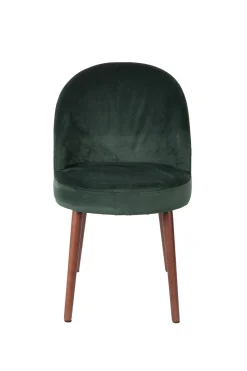 Retro Esszimmerstuhl Barbara Samt Grün-Zuiver