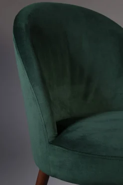 Retro Esszimmerstuhl Barbara Samt Grün-Zuiver