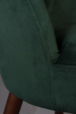 Retro Esszimmerstuhl Barbara Samt Grün-Zuiver